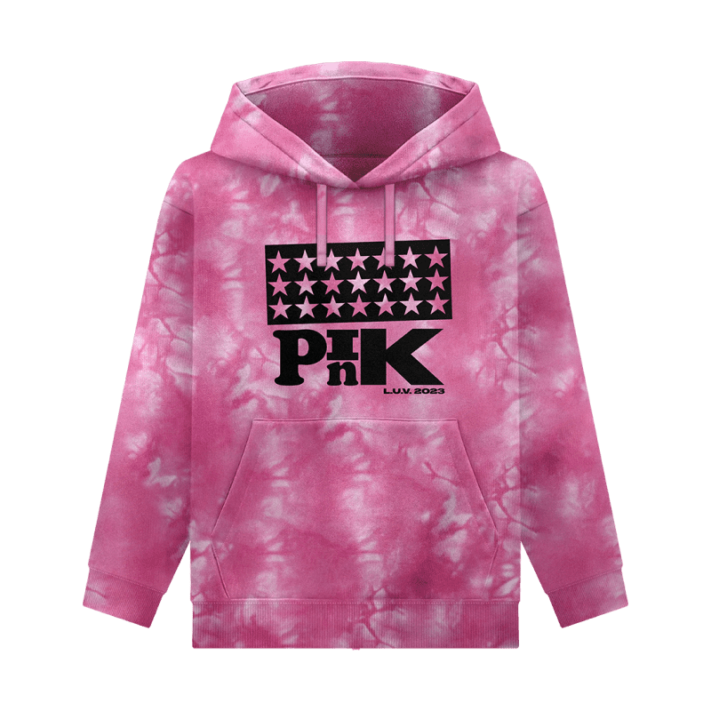 LUV PinkTieDyeHoodie